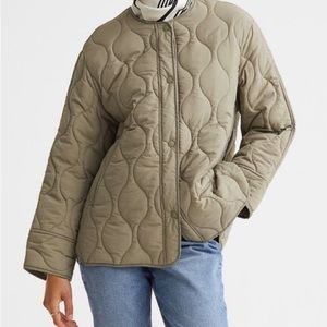 h&m Green Quilted Puffer Jacket